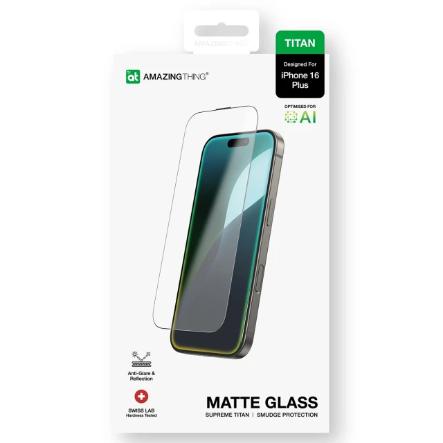 Захисне скло AmazingThing Titan Matte Glass для iPhone 16 Plus (4896238001010)