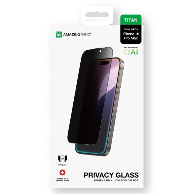 Захисне скло AmazingThing Titan Privacy Glass для iPhone 16 Pro Max (8018417001034)