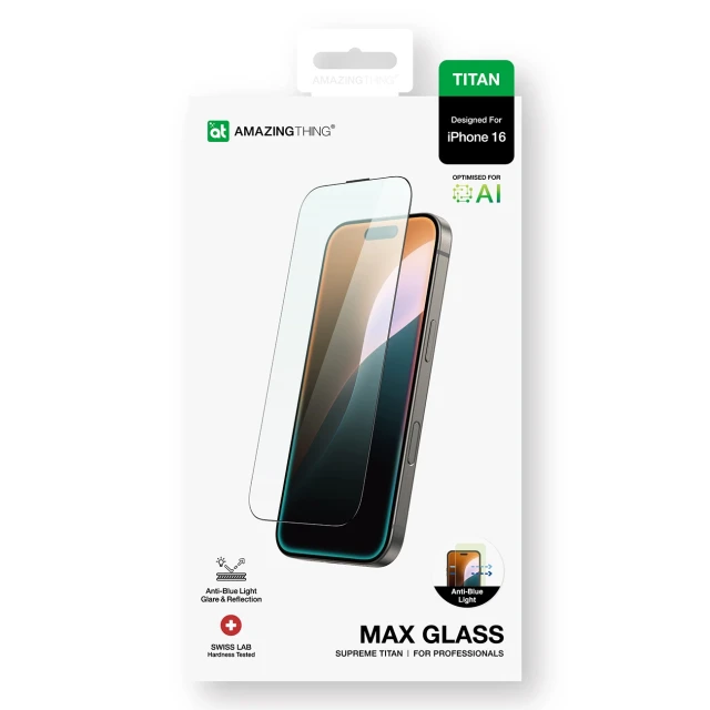 Захисне скло AmazingThing Titan Max Tempered Glass для iPhone 16 (4896238001102)