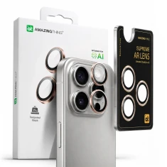 Захисне скло для камери AmazingThing AR Aluminium 3 Lens Glass для iPhone 16 Pro Max | 16 Pro Rose Gold (4896238001423)