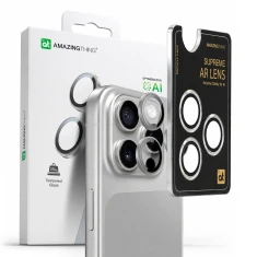 Захисне скло для камери AmazingThing AR Aluminium 3 Lens для iPhone 16 Pro Max | 16 Pro Silver (4896238001454)