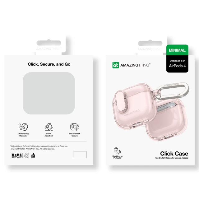 Чохол AmazingThing Minimal Case для AirPods 4 Pink (4896238001683)