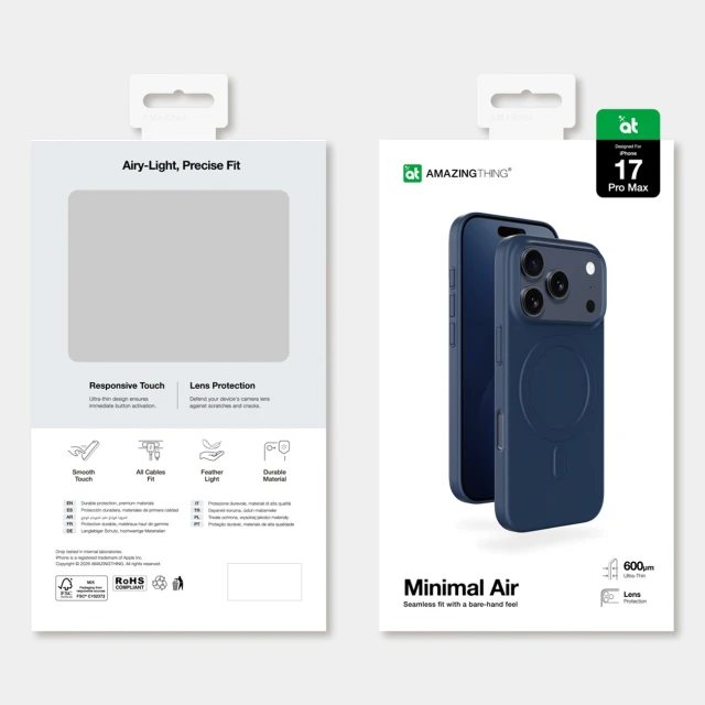Чохол AmazingThing Minimal Air для iPhone 17 Pro Max Blue with MagSafe (4896238100171)