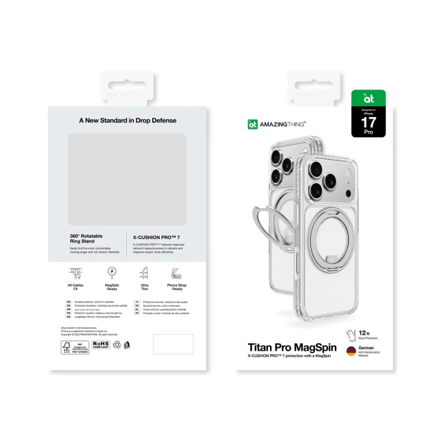 Чохол AmazingThing Titan Pro MagSpin для iPhone 17 Pro Grey with MagSafe (4896238100461)