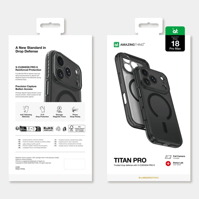 Чохол AmazingThing Titan Pro Lens для iPhone 18 Pro Max Black (4896238101710)