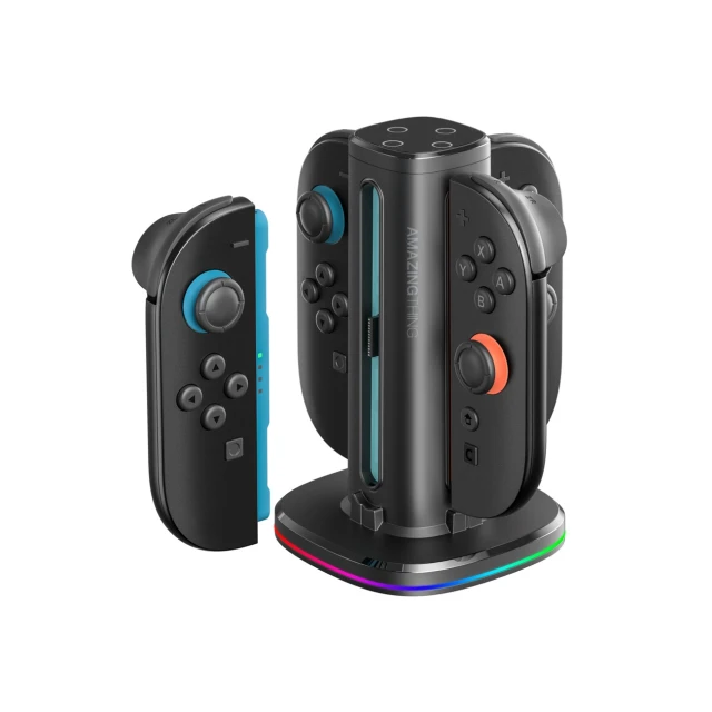 Зарядна станція AmazingThing Thunder Pro PlayDock Charger для Nintendo Switch 2 Black (4896238200024)