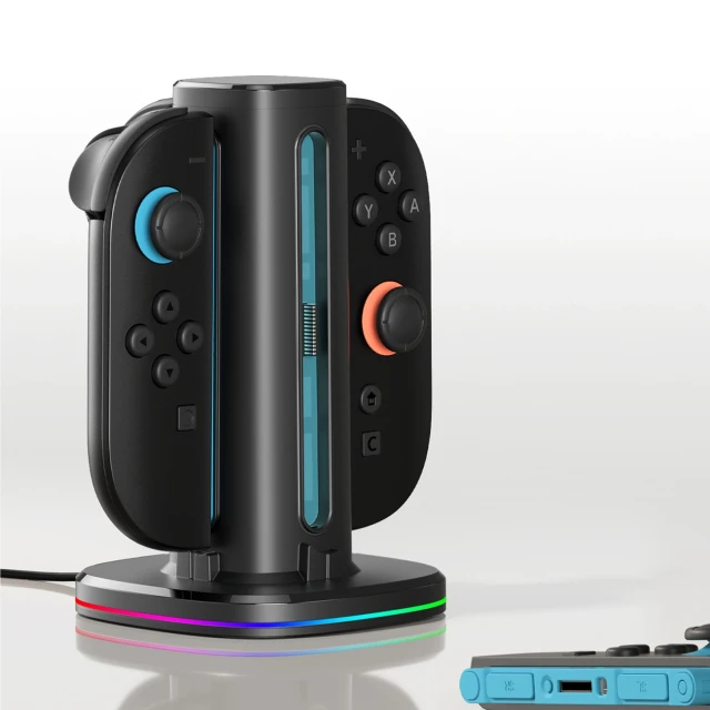 Зарядна станція AmazingThing Thunder Pro PlayDock Charger для Nintendo Switch 2 Black (4896238200024)