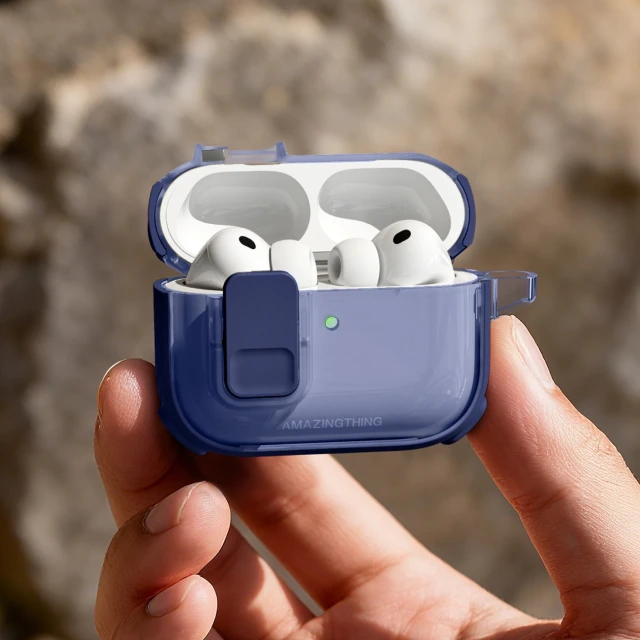 Чохол AmazingThing Titan Pro Mag Case Clear для AirPods Pro 3 Blue (4896238540120)