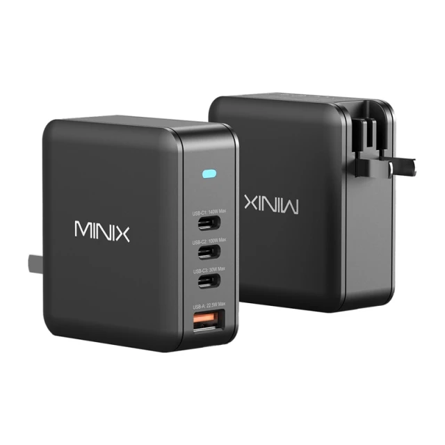 Зарядний пристрій мережевий Minix P165 GaN 3xUSB-C USB-A (NEO-P165)