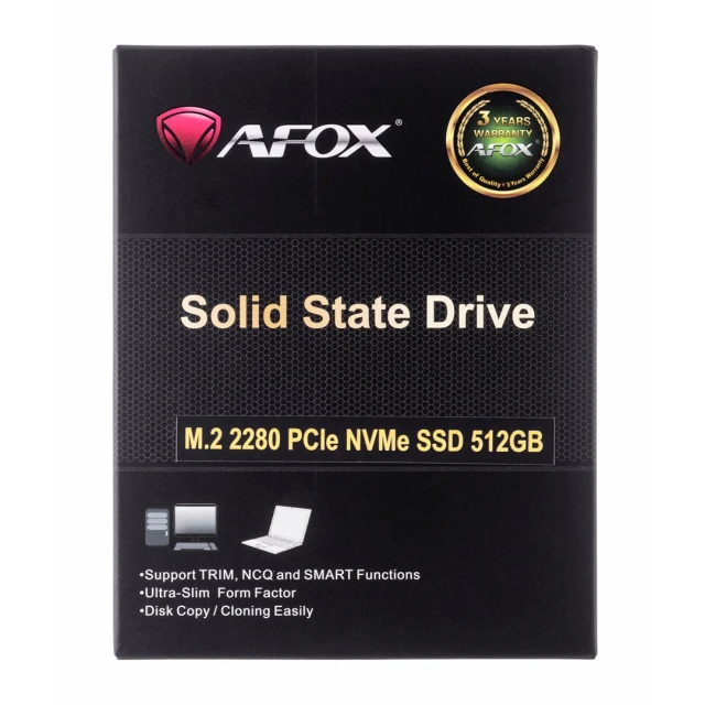 SSD-накопичувач AFOX ME300 M.2 PCIe NVMe 512GB 2500 MB/s (4897033781985)