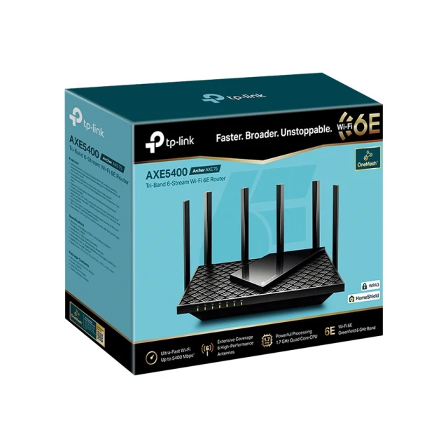 Маршрутизатор TP-Link Archer AXE75 AXE5400 Wi-Fi 6E Tri-Band Gigabit (4897098687482)