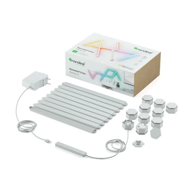 Розумне освітлення Nanoleaf Lines Starter Kit 9 панелей 16M+ кольорів White (4897105330042)