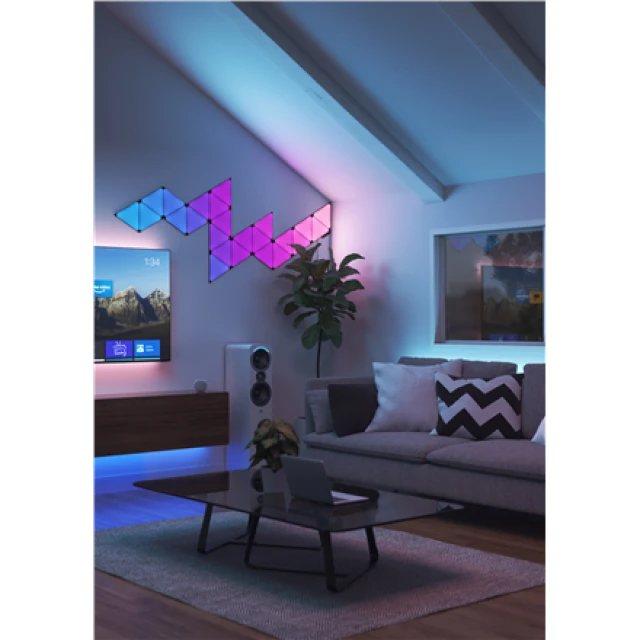 Панелі освітлення Nanoleaf Shapes Black Triangles Expansion Pack 3 шт 42 Вт WiFi (4897105331551)