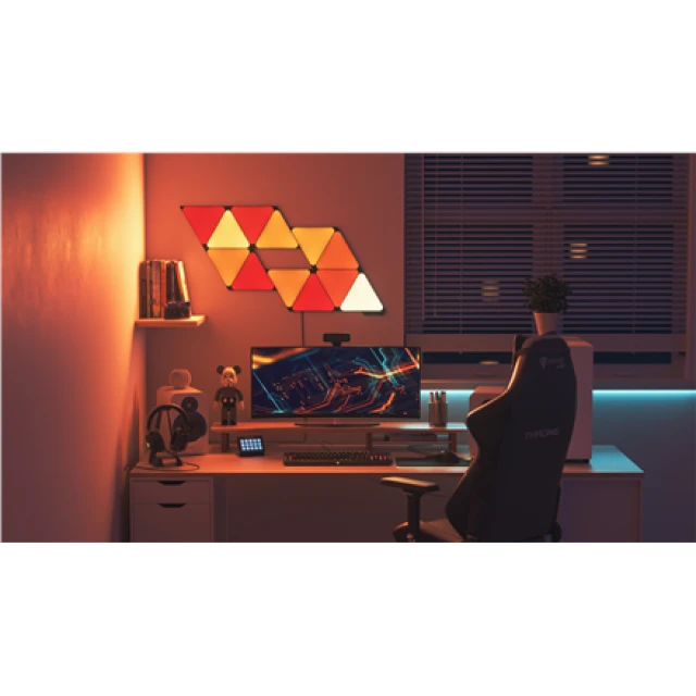 Панелі освітлення Nanoleaf Shapes Black Triangles Expansion Pack 3 шт 42 Вт WiFi (4897105331551)