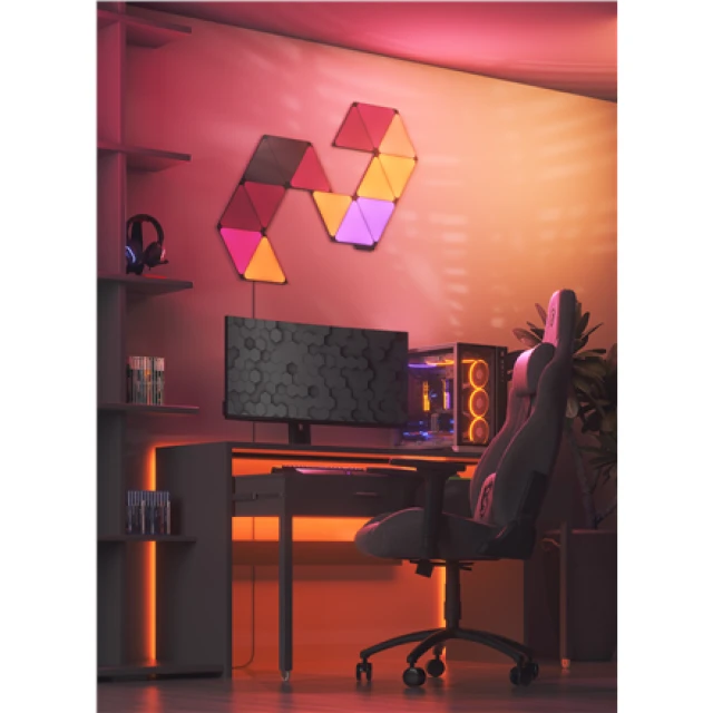 Панелі освітлення Nanoleaf Shapes Black Triangles Expansion Pack 3 шт 42 Вт WiFi (4897105331551)