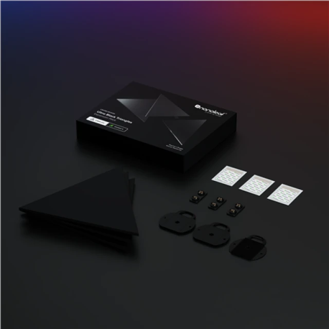 Панелі освітлення Nanoleaf Shapes Black Triangles Expansion Pack 3 шт 42 Вт WiFi (4897105331551)