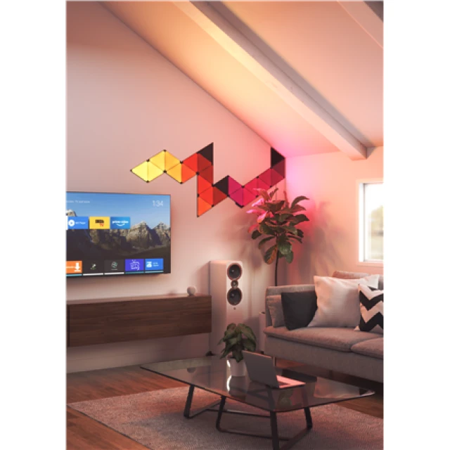 Панелі освітлення Nanoleaf Shapes Black Triangles Expansion Pack 3 шт 42 Вт WiFi (4897105331551)