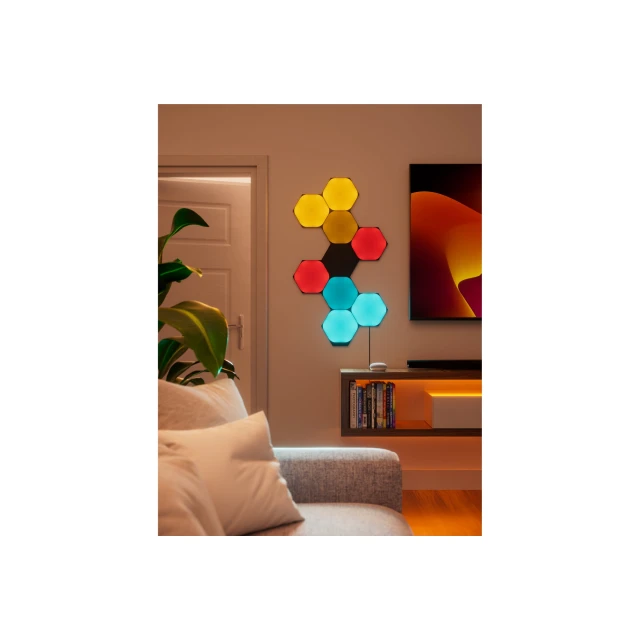 Панелі освітлення Nanoleaf Shapes Black Hexagons Starter Kit 9 шт 42 Вт WiFi (4897105335931)
