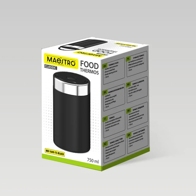 Термос харчовий Maestro MR-1649-75 750 мл Black (4897144670772)