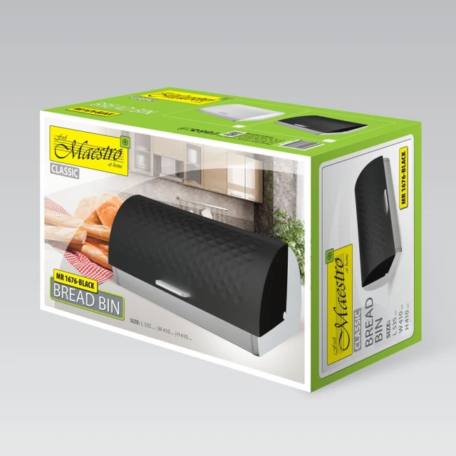 Хлібниця Maestro MR-1676 Black (4897144670949)