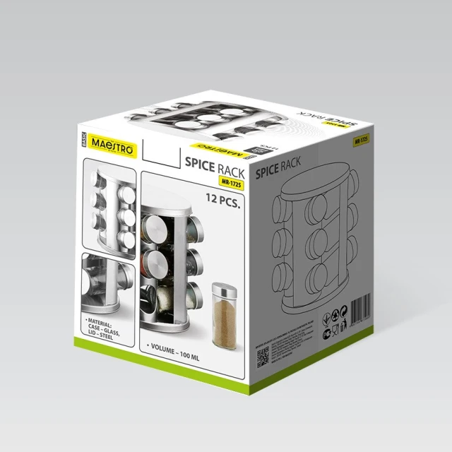 Набір контейнерів для спецій Maestro MR-1725 12 шт (4897144671069)