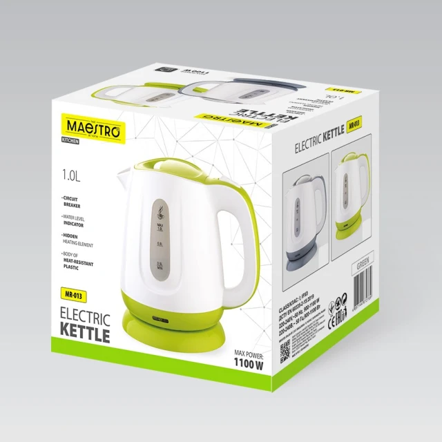Електрочайник Maestro MR-013 1100 Вт Green (4897144672769)