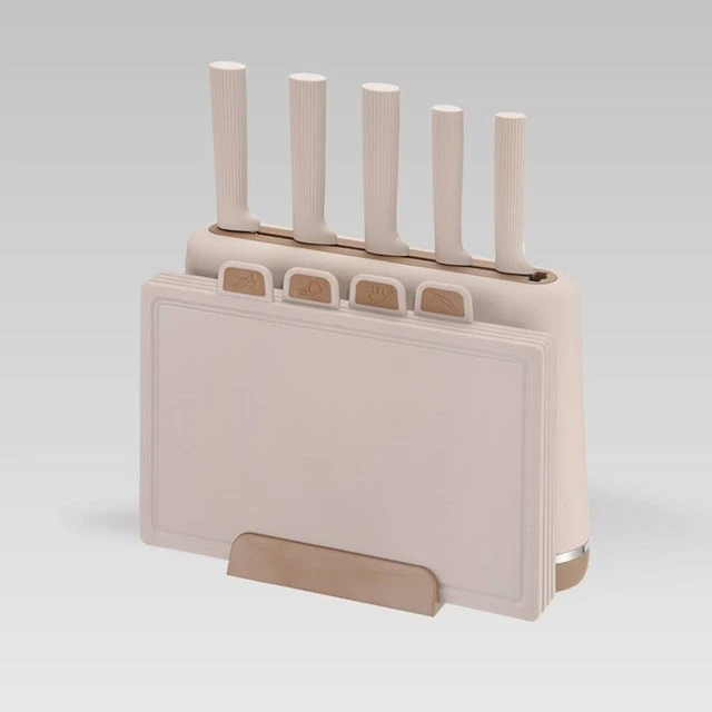 Набір ножів + дощок Maestro MR-1412 Beige (4897144673599)