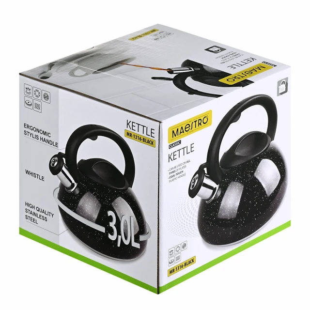 Чайник Maestro MR-1316 3,0 л Black (4897144674763)