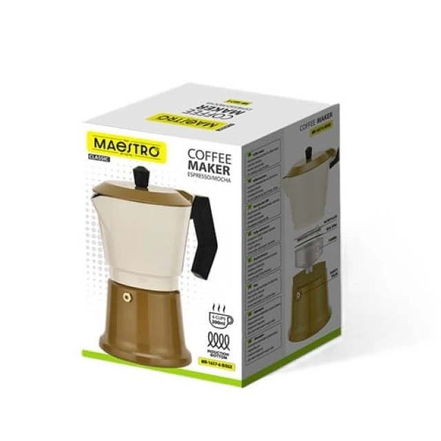 Гейзерна кавоварка Maestro 6 чашок Beige (4897144675289)