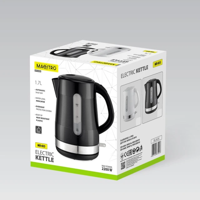 Електрочайник Maestro MR-035 1,7 л Black (4897144675913)
