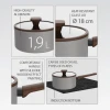 Каструля з кришкою Maestro 18 см 1,9 л Grey (4897144676507)