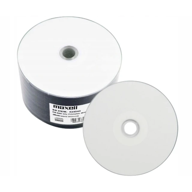 Диск Maxell CD-R 700 MB 52x 80 хв для друку шпиндель 50 шт (4902580508364)