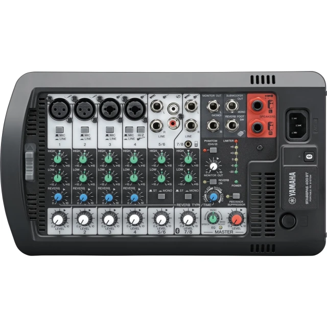 Портативна акустична система Yamaha STAGEPAS 400BT з 8-канальним мікшером та вбудованим підсилювачем Bluetooth (4957812624589)
