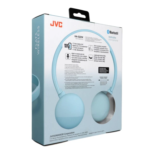 Наушники беспроводные накладные JVC HA S22W Blue (4975769463358)