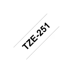 Касета з стрічкою для принтера етикеток Brother TZ-251 24 мм x 8 м Black on White (4977766685412)