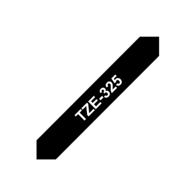 Касета з стрічкою для принтера етикеток Brother TZe-325 9 мм x 8 м White on Black (4977766685665)