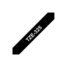 Касета з стрічкою для принтера етикеток Brother TZe-325 9 мм x 8 м White on Black (4977766685665)