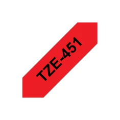 Касета з стрічкою для принтера етикеток Brother TZe-451 24 мм x 8 м Black on Red (4977766686358)