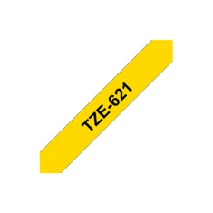Касета з стрічкою для принтера етикеток Brother TZe-621 9 мм x 8 м Black on Yellow (4977766686655)