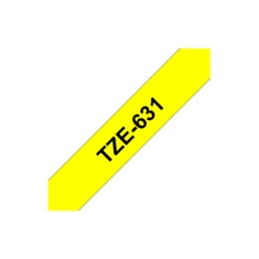 Касета з стрічкою для принтера етикеток Brother TZe-631 12 мм x 8 м Black on Yellow (4977766686686)
