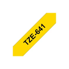 Касета з стрічкою для принтера етикеток Brother TZe-641 18 мм x 8 м Black on Yellow (4977766686716)