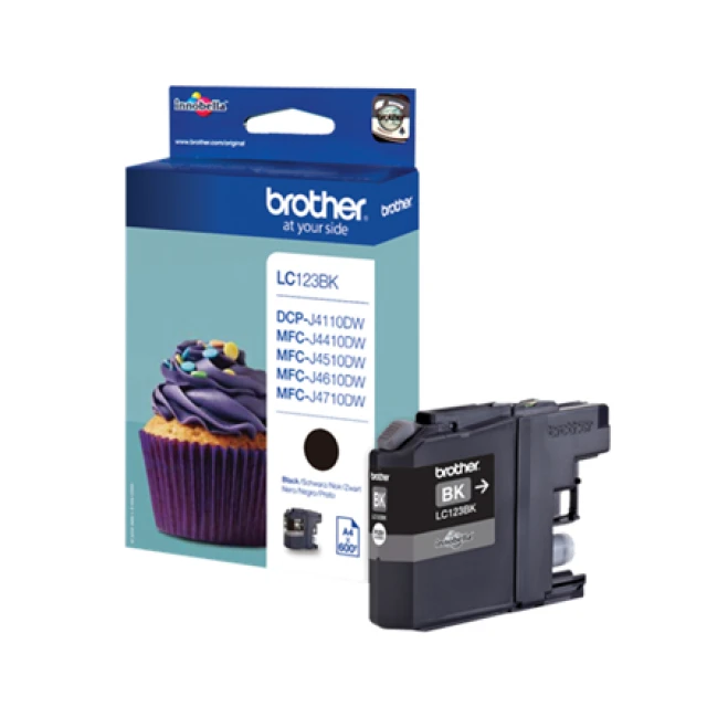 Картридж Brother LC123BK Black 600 стр. (4977766713894)