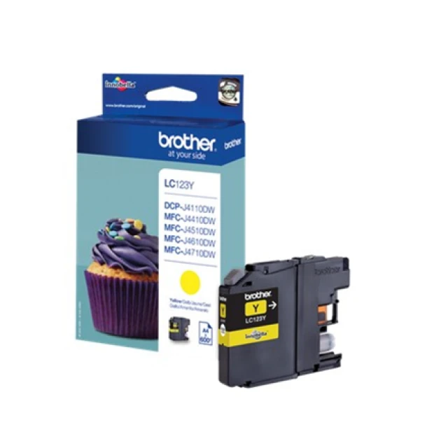 Картридж Brother LC123Y Yellow 600 стр. (4977766713924)