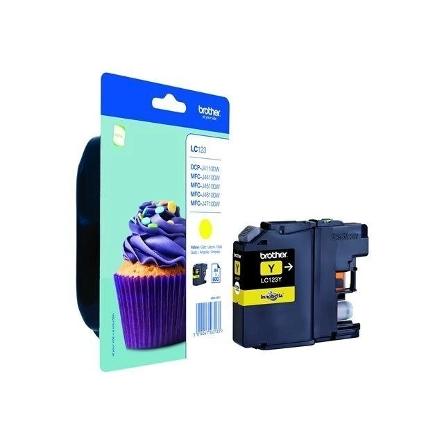 Картридж Brother LC123Y Yellow 600 стр. (4977766713924)
