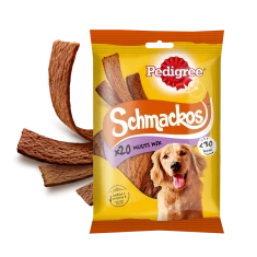 Ласощі для собак Pedigree Schmackos з яловичиною, куркою, ягням та качкою 172 г (5010394003698)