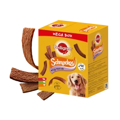Ласощі для собак Pedigree Mega Box Schmackos з яловичиною, ягням і птахом 790 г (5010394004213)