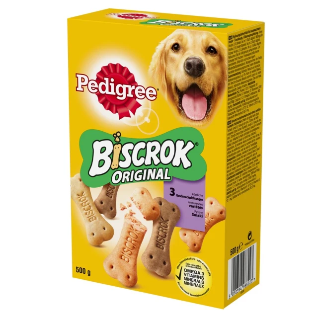 Ласощі для собак Pedigree Biscrok Multi Mix з ягням курка яловичина 500 г (5010394988223)