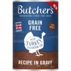 Вологий корм для собак Butcher's Original Recipe in Gravy шматочки з індичкою в соусі 400 г (5011792007608)