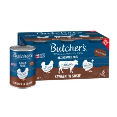Вологий корм для собак Butcher's Original Recipe мікс смаків з овочами в соусі 6 шт x 400 г (5011792009220)