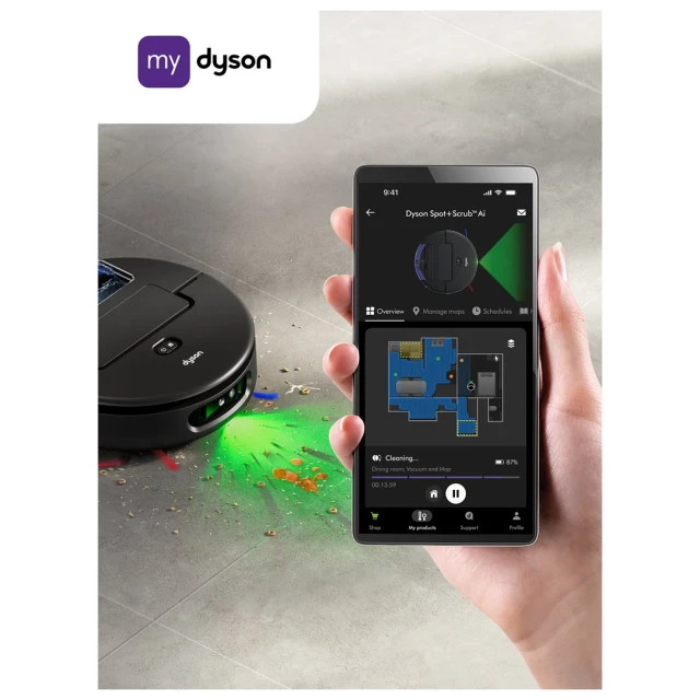 Пароочисник Dyson Spot+scrub Ai 0,25 л Black (5025155121962)